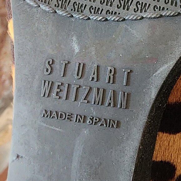 Stuart Weitzman Animal Print Ponyhair Wedge Pumps Size 8.5M - Picture 16 of 16